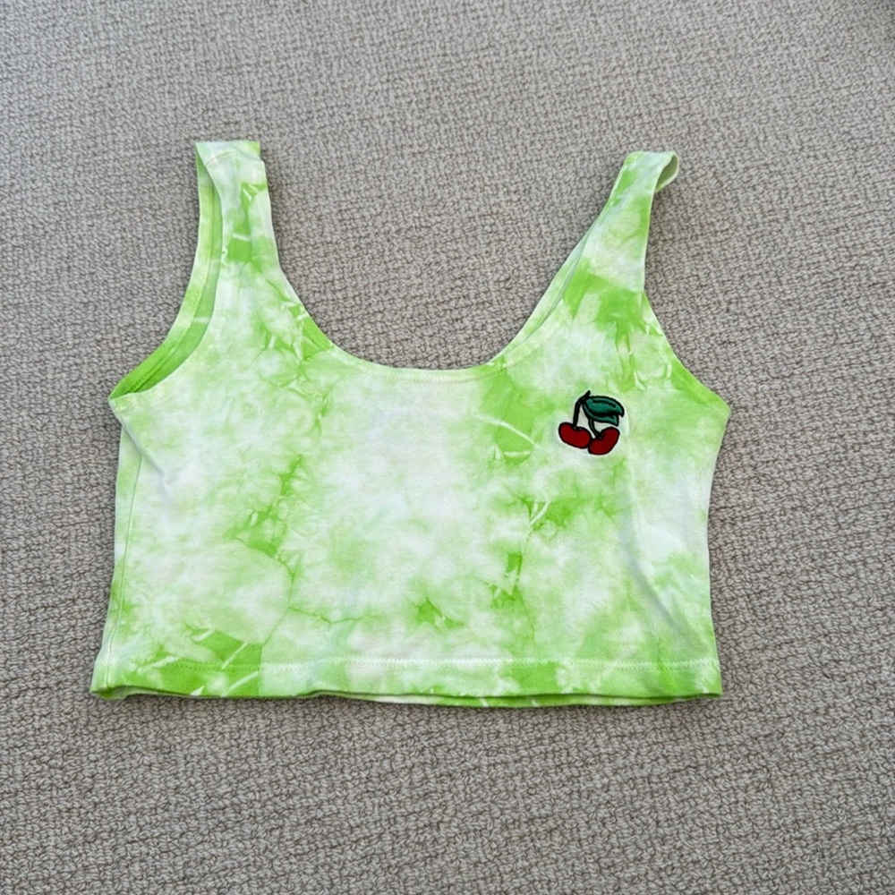 Max Roux Green Tie Dye Tank Top